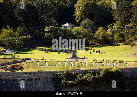 Royaume-uni, Pays de Galles, Conwy, Llandudno, Happy Valley parc public créé,pour célébrer le Jubilé 1887 Victoria Banque D'Images