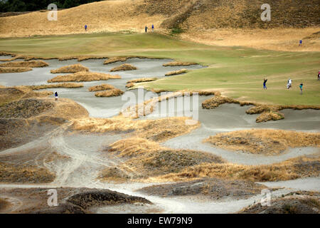 University Place, Washington, USA. 18 Juin, 2015. 14e trou lors de la première journée de l'US Open Golf Championship à Chambers Bay Golf Course, University Place, Wasington State, USA le 18 juin 2015. Credit : Koji Aoki/AFLO/Alamy Live News Banque D'Images