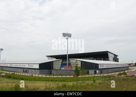 Au sud-est de l'aspect du stade AJ Bell, Salford, autrefois connu sous le nom de Salford City Stadium. Banque D'Images