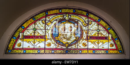 Vitrail dans l'ancien couvent des Ursulines. Il est situé dans le quartier français, la Nouvelle Orléans Banque D'Images