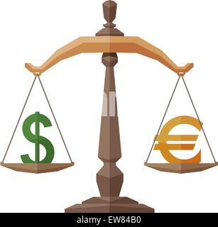 Argent logo vector modèle. Banque d'entreprises ou dollar et euro icône. Illustration de Vecteur