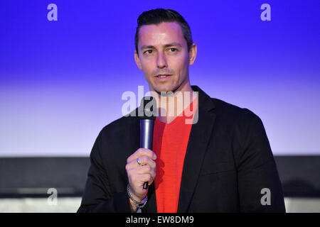 L'Ontario, Canada. 19 Juin, 2015. Chef Curtis Duffy assiste à la Grace pour projection au Festival du film intégré Niagara. Credit : EXImages/Alamy Live News Banque D'Images