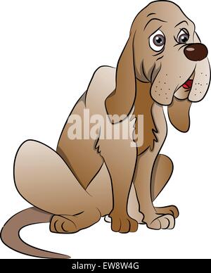 Vector illustration of cute boxer dog à la recherche avec curiosité. Illustration de Vecteur