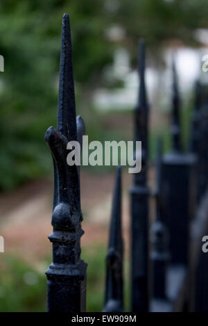 Close up of a park fence Banque D'Images