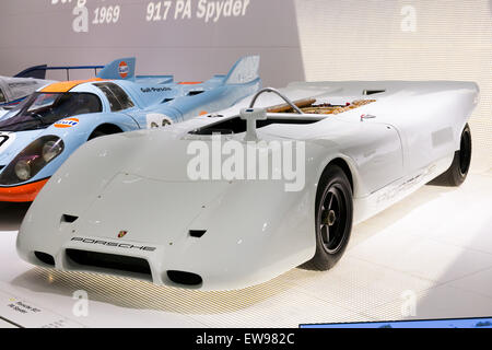 Porsche 917 Spyder PA Musée Porsche avant-gauche Banque D'Images