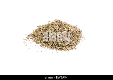 Le thym isolé sur un fond blanc. Banque D'Images