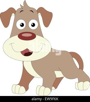 Chien brun mignon, vector illustration Illustration de Vecteur