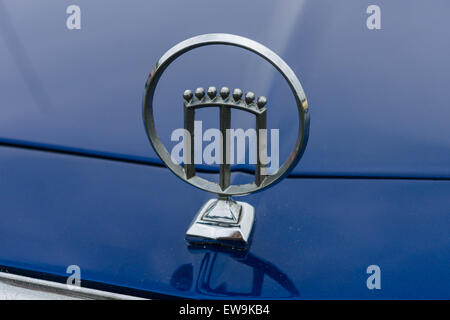 PAAREN IM GLIEN, ALLEMAGNE - le 23 mai 2015 : emblème d'une voiture le mercure. L'oldtimer show à MAFZ. Banque D'Images