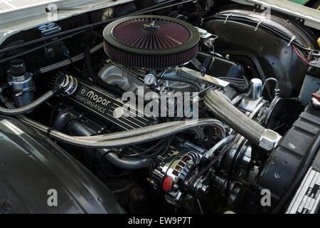 Le moteur de l'American oldtimer. Banque D'Images