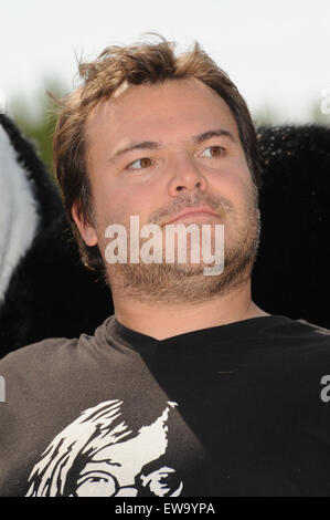 CANNES, FRANCE - 12 MAI 2011 : Jack Black au photocall pour son nouveau film d'animation "Kung Fu Panda 2' à la 64e Festival de Cannes. Banque D'Images