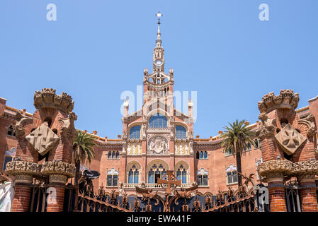 Hôpital de la Santa Creu i de Sant Pau, Barcelone, Espagne Banque D'Images