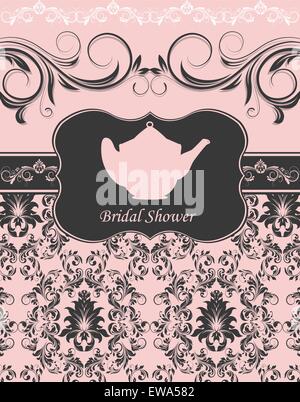 Invitation de douche nuptiale Illustration de Vecteur