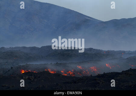 Le champ de lave de l'Etna Banque D'Images