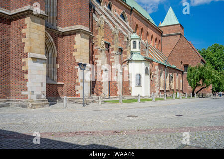 Saint Jean le Baptiste cathédrale gothique Wroclaw Banque D'Images