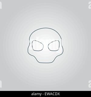 Alien head Vector Icon Illustration de Vecteur