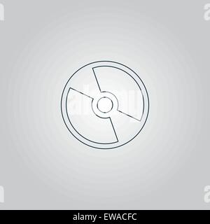 Vector icône de CD ou DVD Illustration de Vecteur