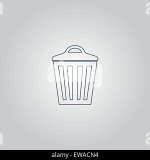 L'icône de corbeille, eps10 vector illustration Illustration de Vecteur