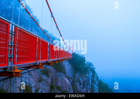 Pont de adventure photo prise à Wolchulsan rock Mountain National Park, Corée du Sud Banque D'Images