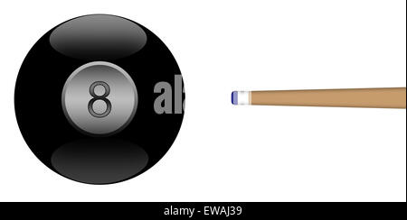 8 ball illustration. Banque D'Images