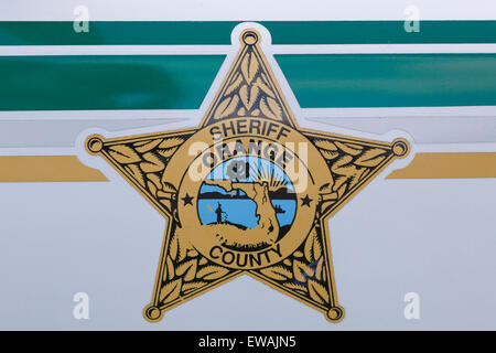 Orange county sheriffs autocollants Voiture Badge Banque D'Images