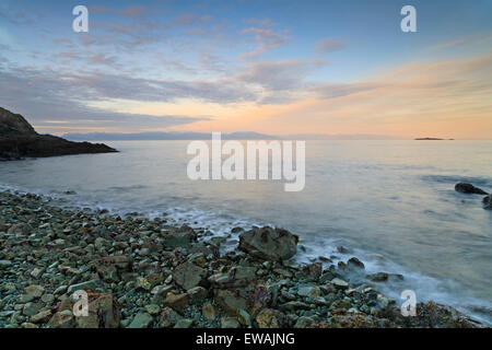 Au crépuscule du rivage, Pipers Lagoon Park, Nanaimo (Colombie-Britannique) Banque D'Images