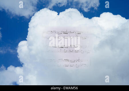 Musique de nuage Banque D'Images