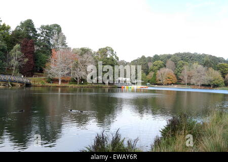 Le lac Emerald Park Victoria Australie Banque D'Images