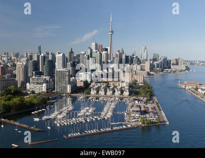 Vue des bâtiments au centre-ville de Toronto vu de l'air Banque D'Images