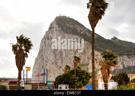 Vues de et de Gibraltar, Royaume-Uni. Banque D'Images