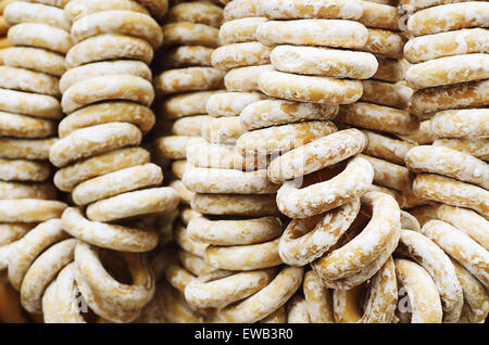 Bagels au cours du marché Banque D'Images