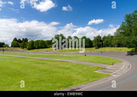 Maindy Stadium, piste cyclable, Maendy, Cardiff, Pays de Galles, Royaume-Uni. Banque D'Images