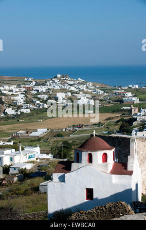 Spanien, Canaries, Mykonos, Ano Mera, Kirche oberhalb des Klosters Paleokastro Banque D'Images