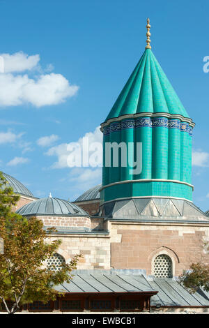 Türkei, Konya, Mevlana-Museum Calaeddin des Türbe, Rumi, des Gründers des Mevlana-Ordens Banque D'Images