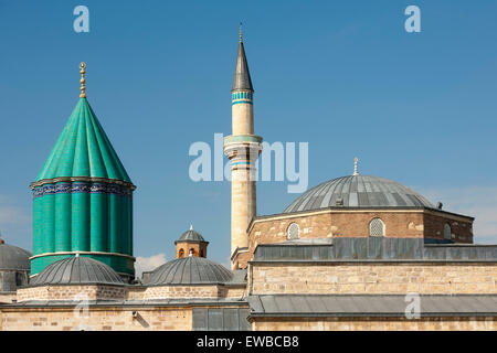 Türkei, Konya, Mevlana-Museum Mevlana-Mosche, und Türbe des Calaeddin Rumi, des Gründers des Mevlana-Ordens Banque D'Images