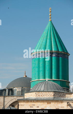 Türkei, Konya, Mevlana-Museum Calaeddin des Türbe, Rumi, des Gründers des Mevlana-Ordens Banque D'Images