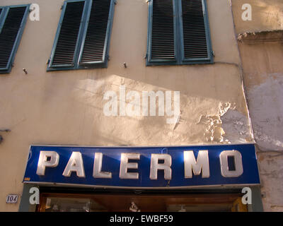 Shop avant, 'Palerme', Lucca, Toscane, Italie Banque D'Images