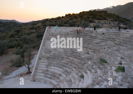 L'amphithéâtre à la Kas dans le sud-ouest de la Turquie Banque D'Images