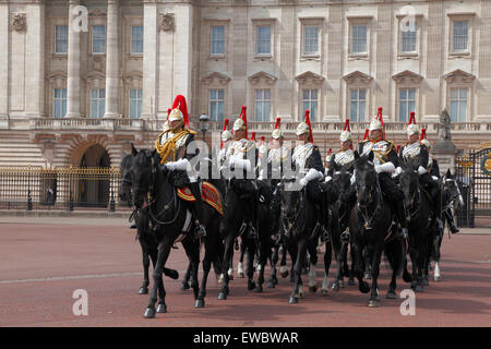 Cavalerie montée au palais de Buckingham à Londres Banque D'Images