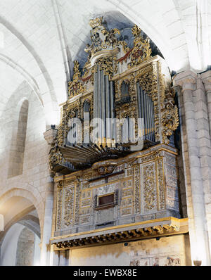 Orgue construit par Manuel de la Vina et Bernabé Garcia Seares, 1715. Mondonedo cathédrale. Province de Lugo. La Galice. L'Espagne. Banque D'Images