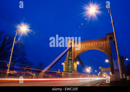 Pont sur la rivière Oder à Wroclaw Banque D'Images