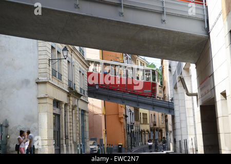 Les funiculaires funiculaire de Lyon Funiculaires de Lyon France Banque D'Images