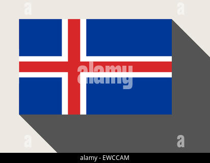 L'Islande drapeau dans télévision web design style. Banque D'Images