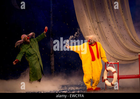 Slava's Snowshow au Tel Aviv Performing Arts Centre, à Tel Aviv, à l'OB 3 juin 2015. Banque D'Images