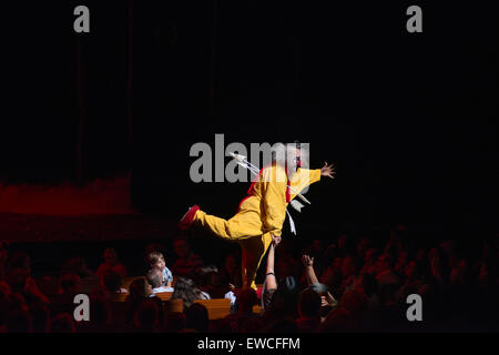 Slava's Snowshow au Tel Aviv Performing Arts Centre, à Tel Aviv, à l'OB 3 juin 2015. Banque D'Images