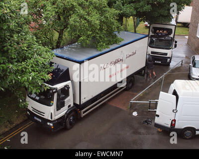 Newcastle Upon Tyne, au Royaume-Uni. 22 Juin, 2015. Une équipe de tournage sur place à Tyneside filmer une scène pour ''Vara''. Le détective britannique avec Brenda Blethyn série télévisée. Credit : James Walsh/Alamy Live News Banque D'Images