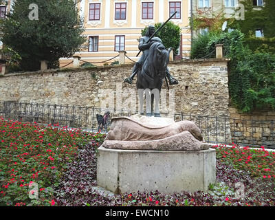 Statue d'un chevalier à cheval artiste inconnu Zagreb Croatie mise à jour Banque D'Images