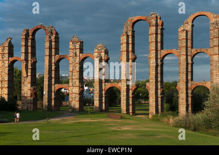 Aqueduc romain de Los Milagros, Merida, Badajoz province, région de l'Estrémadure, Espagne, Europe Banque D'Images