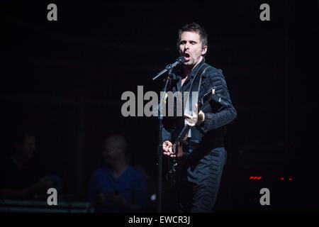 Muse en concert au Festival Pinkpop à Landgraaf aux Pays-Bas © 2015 Roberto Finizio/Alamy Live News Banque D'Images