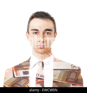 Businessman double exposition Banque D'Images