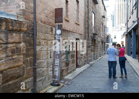 Les roches Discovery Museum à 2-8 Kendall Lane à Sydney, Australie. Banque D'Images